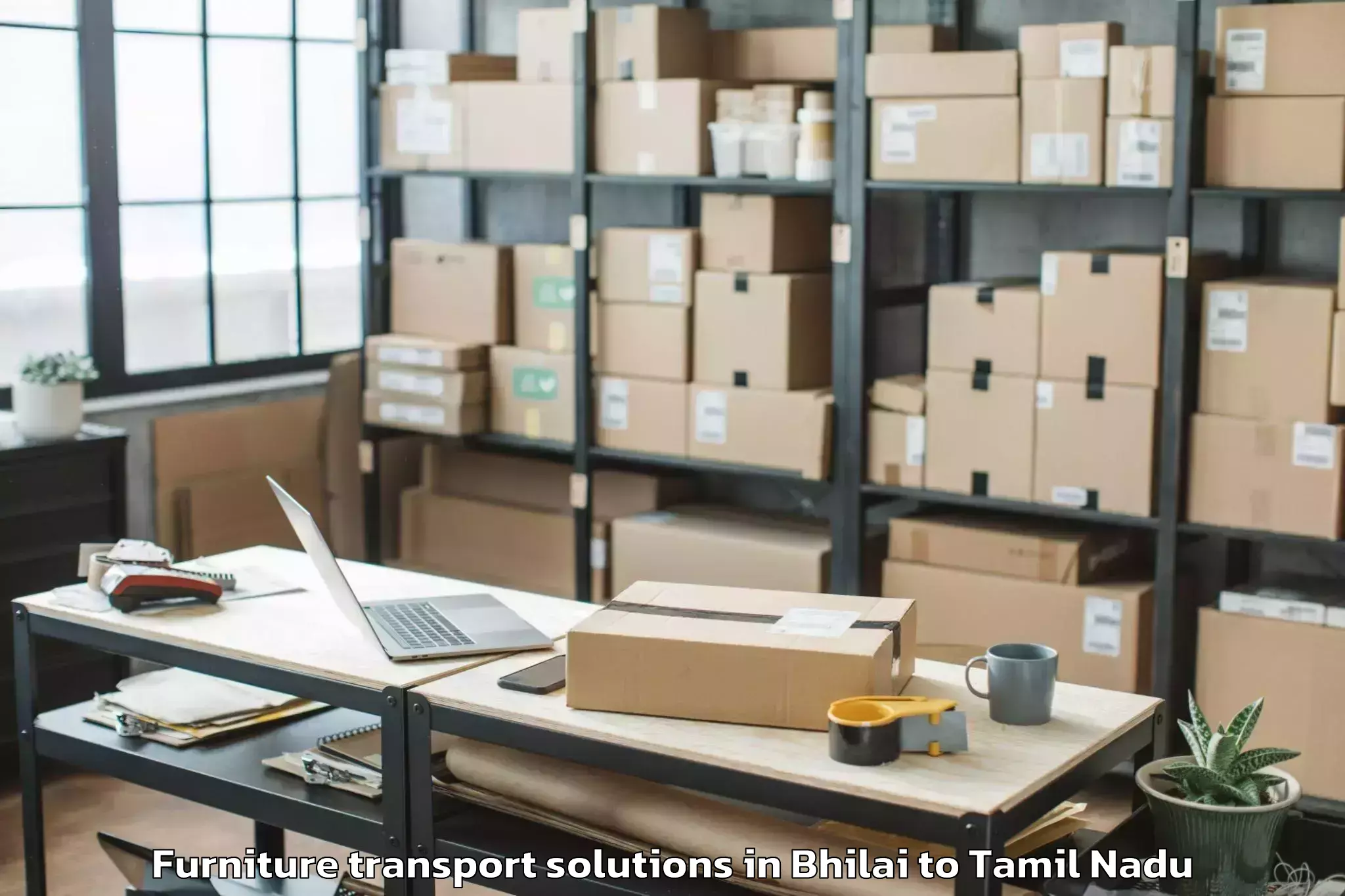 Book Bhilai to Punjai Puliyampatti Furniture Transport Solutions Online